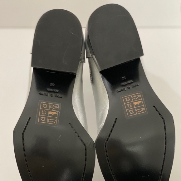 Excellent Rag & Bone Silver Leather Ankle Booties - Picture 7 of 14